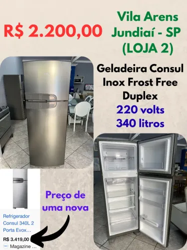 Geladeira Consul Inox Frost Free seminova