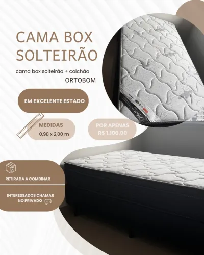 Cama Box Solteiro: Colchão Molas Superpocket Ensacadas Ortobom