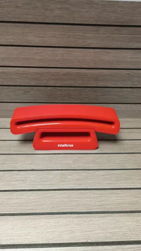 telefone sem fio vermelho retro intelbras não testado