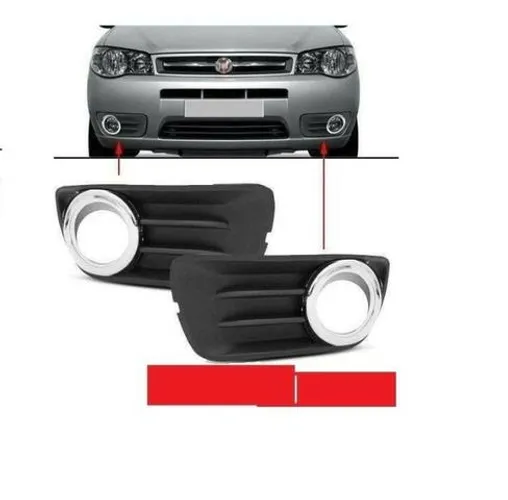 Grade Moldura Para-Choque Farol de Milha Palio 10 11 12 13 14 15 16 17 Preto bjljg ivmyl