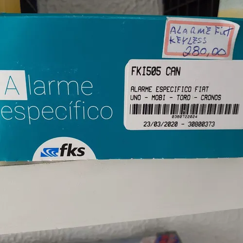 Alarme Fks específico Fiat. Uno.Mobi. Toro.Cronus. novo instalado no seu carro