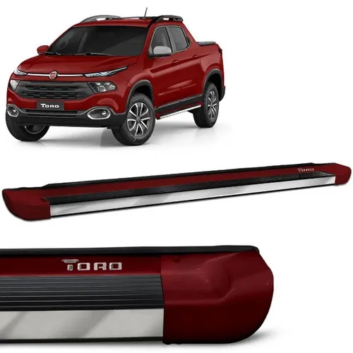 Estribo Lateral Fiat Toro 2016 2017 Vermelho Tribal Personal - instalado