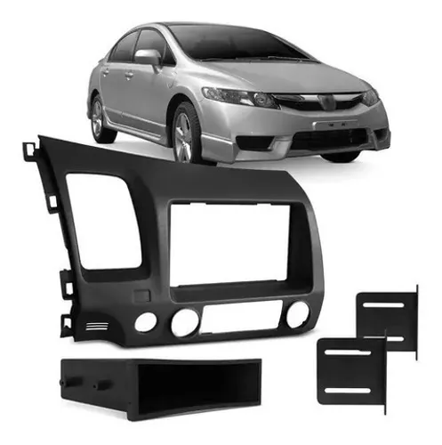 Moldura Painel Dark Scoche 1din/2din Honda Civc -- EPX047