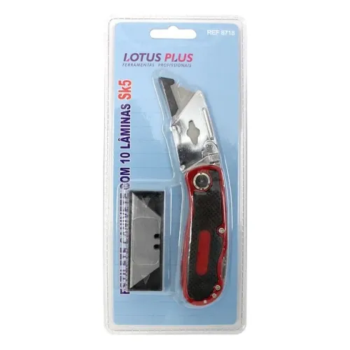 Estilete Trapezoidal 18mm com 10 Lâminas Lotus 8718