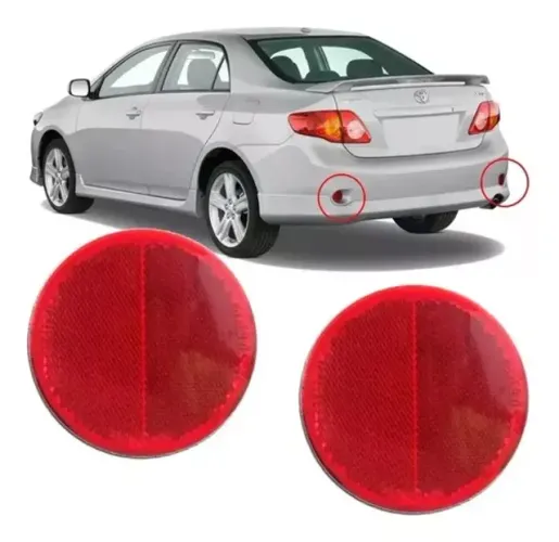 Lanterna Parachoque Toyota Corolla 2009 à 2011 - Traseiro Vermelho D / E - Refletiva
