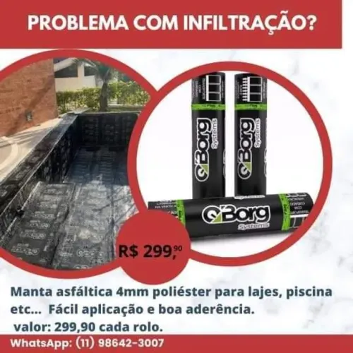 Manta asfáltica 4mm Poliéster 