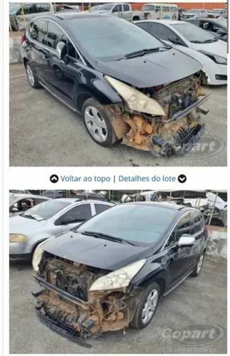 Sucata Peugeot 3008 1.6 THP 2014