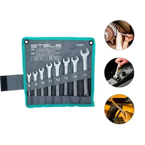 JOGO DE CHAVE COMBINADA, 6 X 22 MM, 12 PCS, CROMO VANADIO, CROMO FOSCO//MTX
