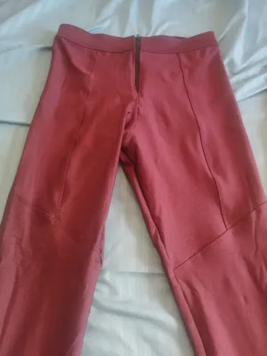 Calça 3 zíper bordô