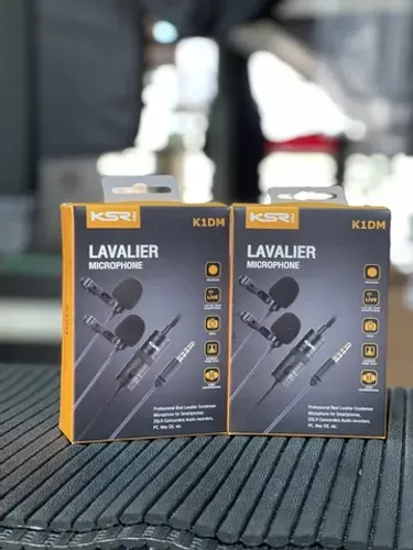 Microfone profissional de lapela Duplo KSR PRO K1DM (6Mts)