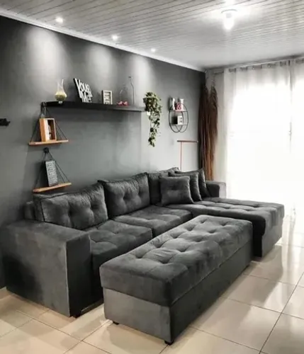 Sofá 3 lugares com chaise 3.0 largura frete grátis R$ 2.399,99 a vista