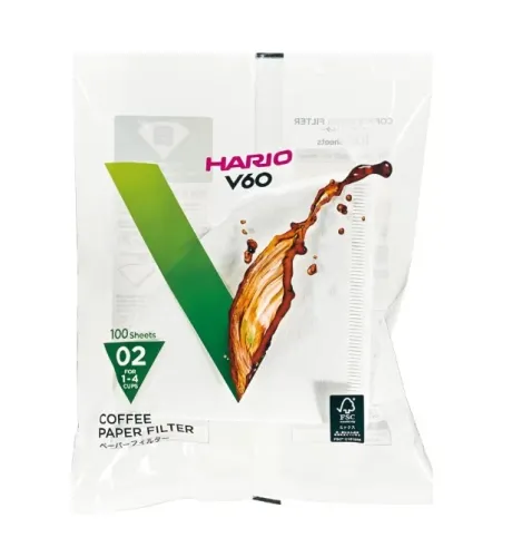 Filtro de Papel Hario V60 Tamanho 02 - 100 Unidades