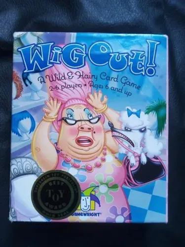 Gamewright Wig Out! Um jogo de cartas antigo em ótimo estado completo 