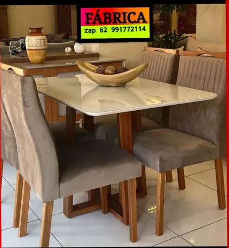 Oferta MESA DE JANTAR MADEIRA MACIÇA QUALIDADE TOTAL FRETE E MONTAGEM GRÁTIS