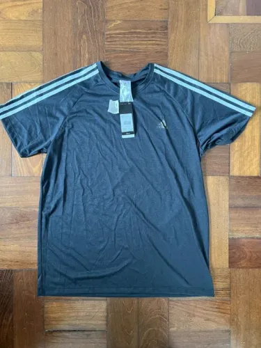 Adidas Camiseta Esportiva G Climalite Preta Corrida Treino Tênis Musculação Academia