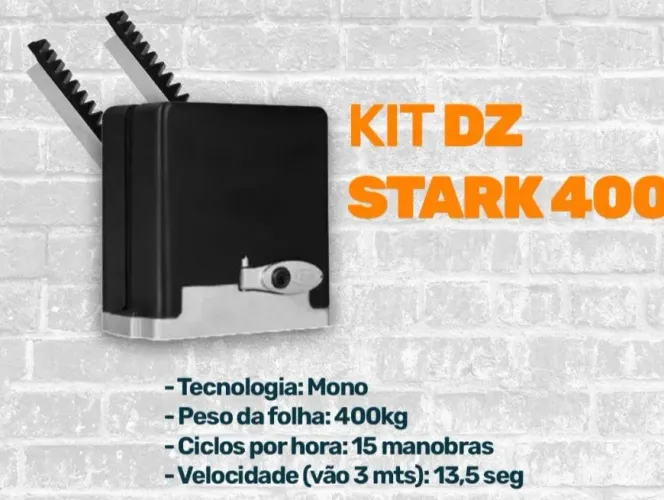 Kit Motor Portão Automático DZ Stark 400 - Mono 400kg