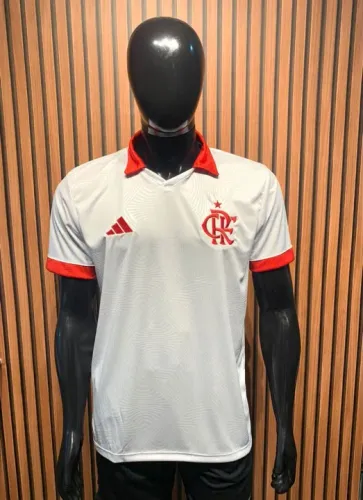 Camisa Polo do Flamengo (Branca)