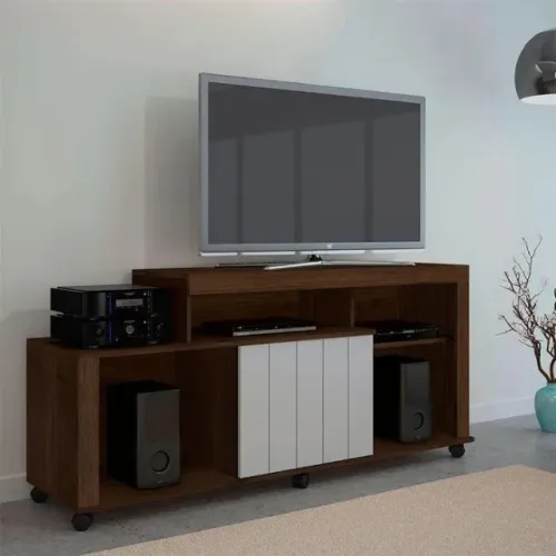 Rack C/Rodízios P/TVs Até 42 Polegadas 1.50M.São Produto Novo Direto de Fábrica P/Sua Cas