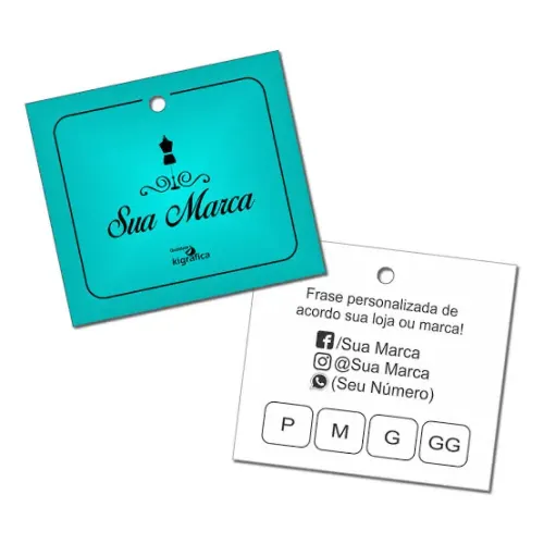 Tags personalizados com sua logo