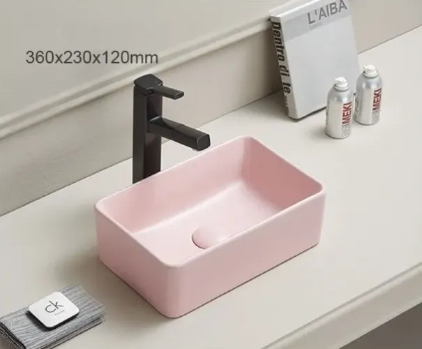 Cuba De Apoio Evier Rosa Pink 36x23x12 Banheiro Pequeno