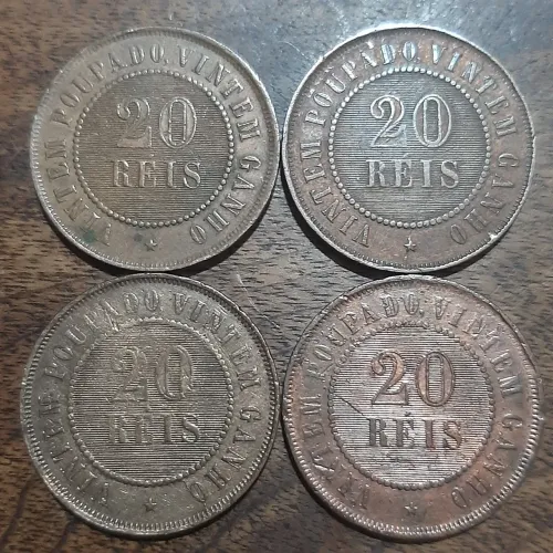 Moedas de 20 Reis do Brasil