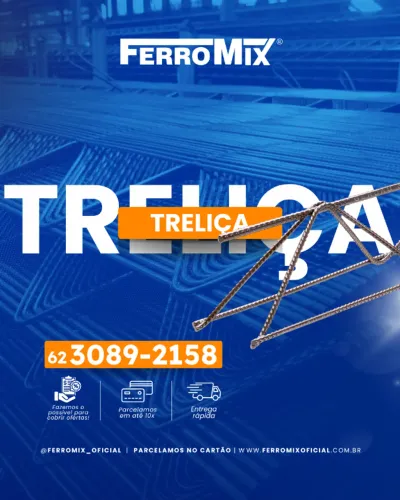 Treliça TG8 - 6 Metros | Parcelamos em até 10x | Entrega Rápida - Ferragens construção!