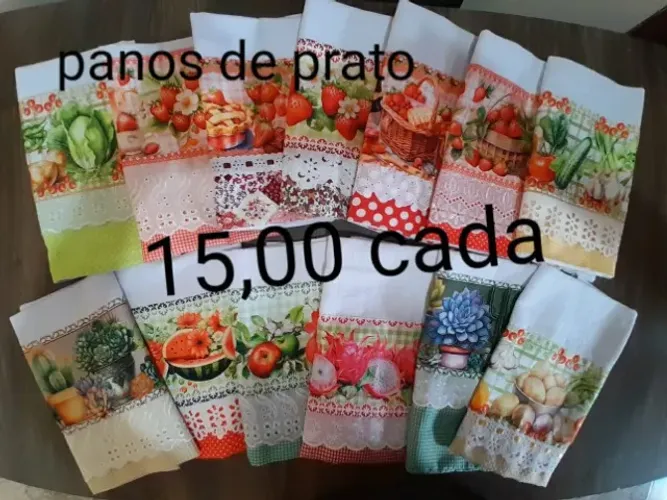 panos de pratos com barrados