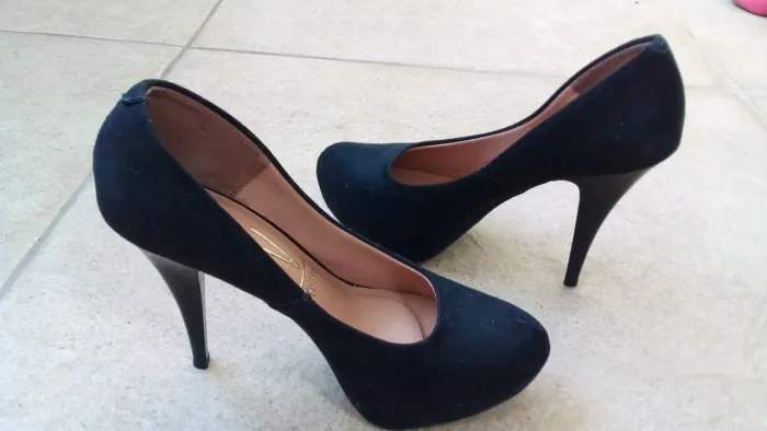Scapin Vizzano Original camurça preto 38 salto 12 agulha novinho pouco usado 
