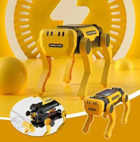 Dog robô Solar brinquedo cão Para Montar 