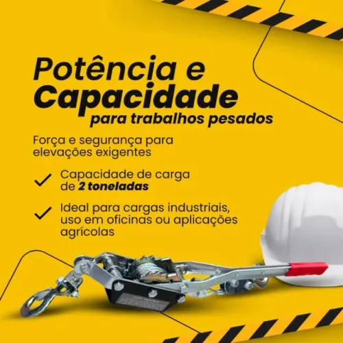 Guincho Manual Catraca Tifor Talha 2 Toneladas Aço TNT