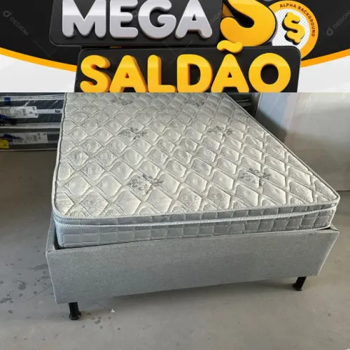 Cama Base Box Casal + Colchao D33