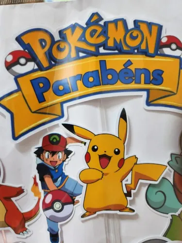 Topo de bolo do pokemon para aniversário infantil