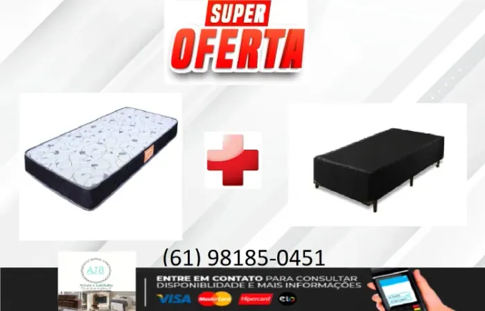 Promoção Base Solteiro + Colchão Novos