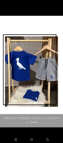 CONJUNTO INFANTIL <br>* *BERMUDA MOLETOM*<br>* *CAMISA 1° LINHA*