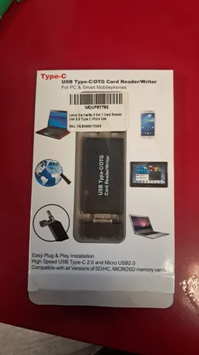 Leitor de Cartão SD e MicroSD USB e C
