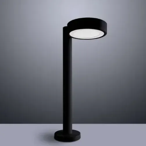 Poste Jardim Led 12W 3000K 60cm Alumínio Preto 