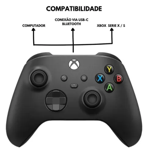 Controle Xbox Wireless Series X|S black original muito novo