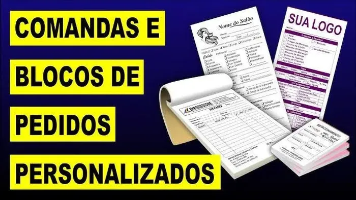 Blocos, Talões, Comandas de Pedido 