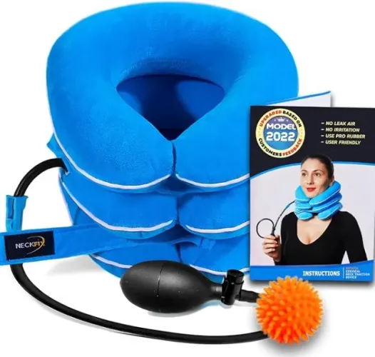 NeckFix Dispositivo de tração cervical no pescoço para alívio instantâneo da dor no pescoç