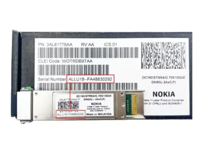 Nokia 3al81776aa 10g C-band Xfp Ajustável 80km