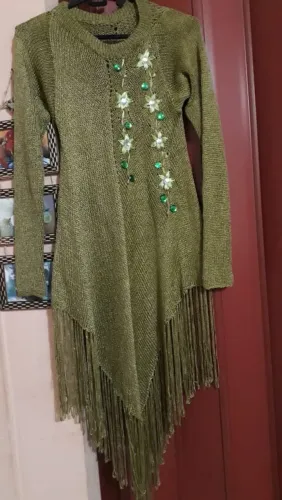 Vestido/Xale em tricô - Tamanho M