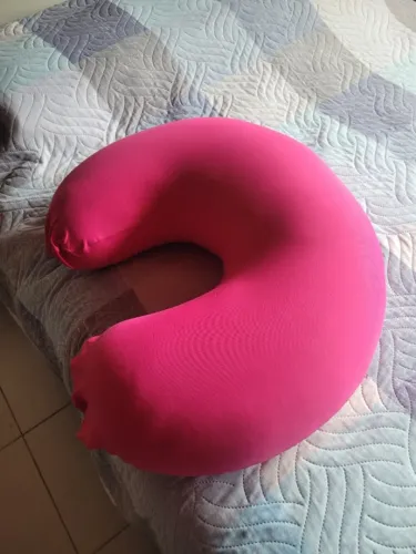 Almofada de amamentação grande FOM rosa - gigante