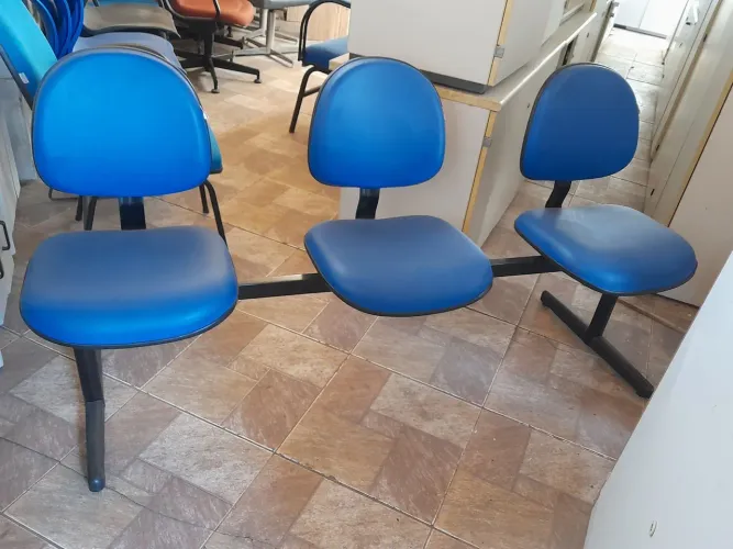 Cadeiras para recepção ou escritório - 3 lugares