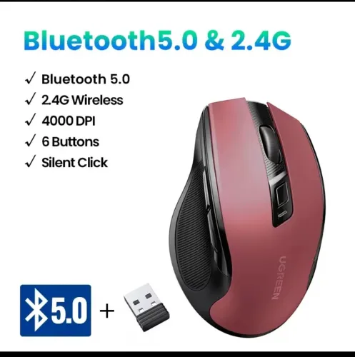 Mouse Sem Fio Dual Mode (2.4GHz + Bluetooth) - Máxima Conectividade e Liberdade!