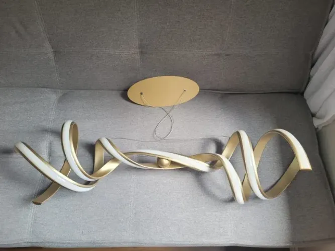 Pendente LED Fluire 3000K 45W Metal Dourado Bella Iluminação