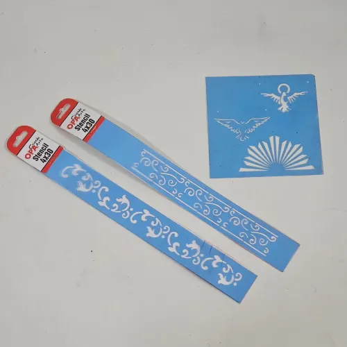 Trio para artesanato e pintura. Stencil OPA - 3un.