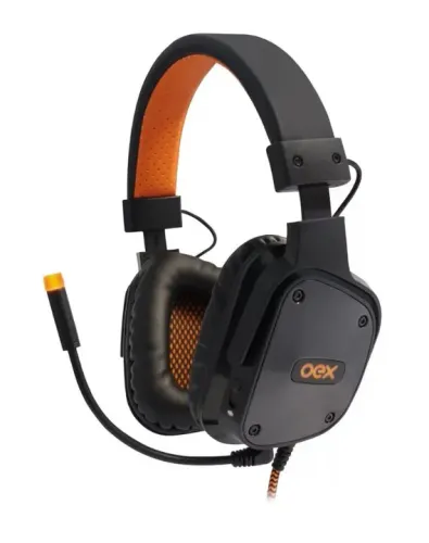 Headset Gamer Oex Shield, Preto, Surround 7.1, USB, Drivers 40mm - HS409