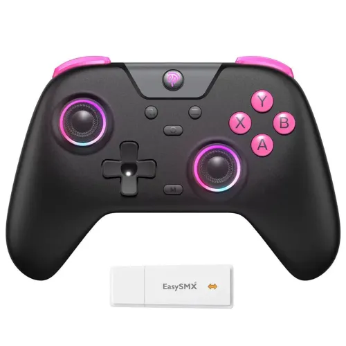 Controle Gamer EasySMX X05 Sem Fio Multiplataforma Bluetooth e Dongle USB.