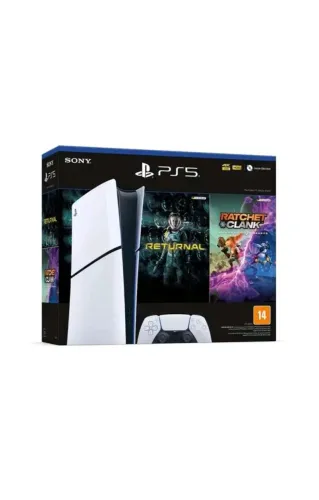 Playstation 5 com jogos Returnal e Ratche, Lacrado + NF (Até 12x)t & Clank