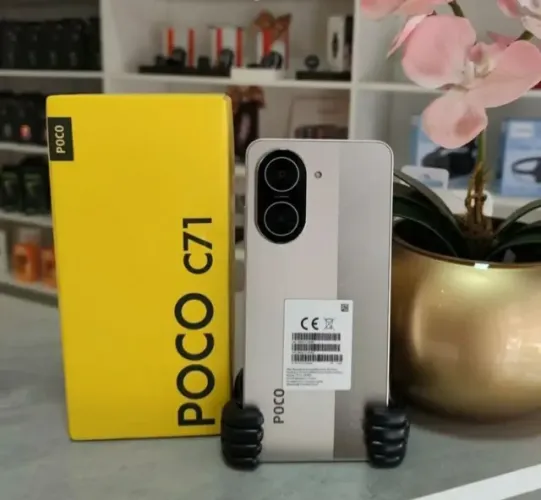 Telefone Poco C71 64GB 04GB RAM Novo Dourado Preto Azul Xiaomi Entregamos Capa Pelicula 